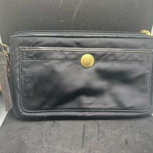 Coach Black and Gold Wristlet